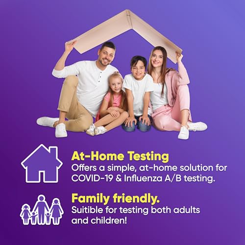WELLlife Covid-19/Flu A&B Home Test, Flu Test 3-in-1 Covid Flu Home Test Kit FDA Authorised Covid Test Result in 10 Minutes Self Cheking at Home, 1 Test