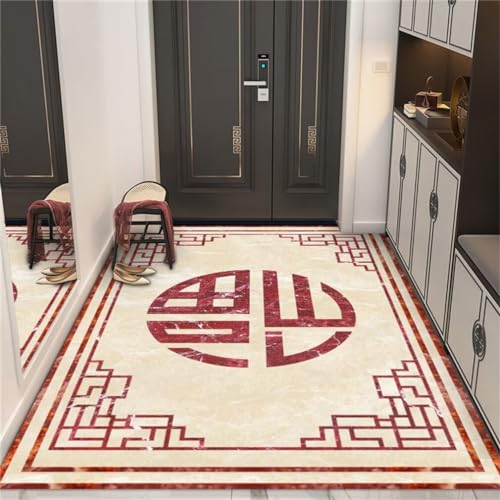 Tapis enfant et ado rouge 80x150cm oriental lavable pour chambre