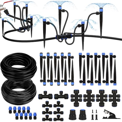 Breeze Touch 230FT Drip Irrigation System, Manual Garden Watering Kit with 6-Way Connectors...