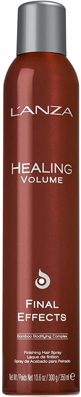 L’ANZA Healing Volume – Final Effects Haarspray – Strong Hold Effect – Glans, Volume, Dik Haar, Bamboe, Keratine (350 ml)