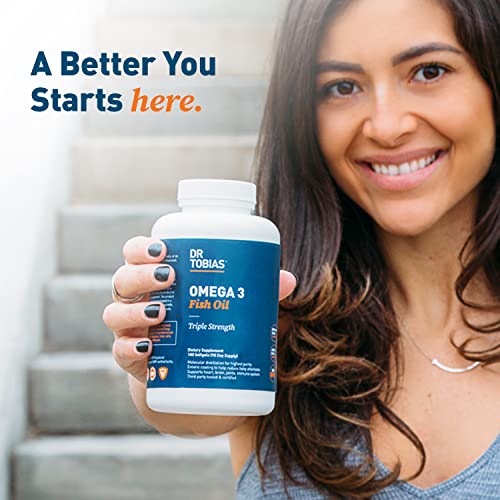 Aeropost.com Costa Rica - Dr Tobias Omega 3 Fish Oil Triple Strength  Dietary Nutritional Supplement Helps Support Brain Heart Health Includes  EPA DHA 2000 mg per Serving180 Soft Gel Capsules