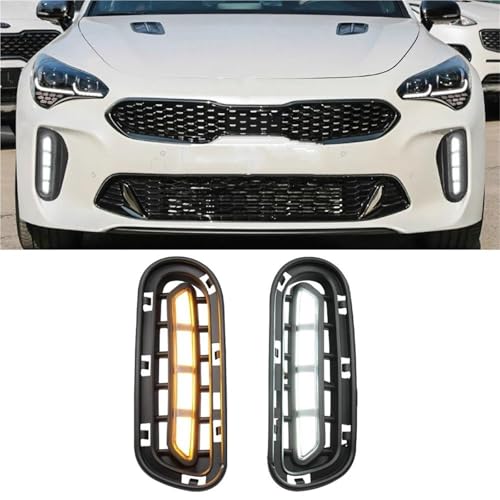 Faros antiniebla para Kia Stinger 2017-2022 con luz LED de circulación diurna DRL 2