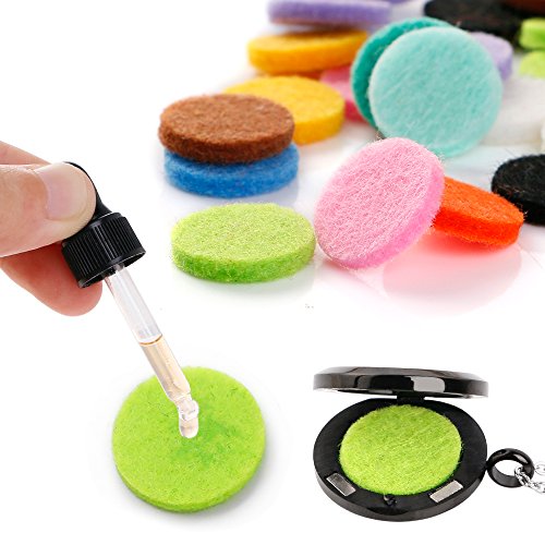 60 PCS Essential Oil Refill Pads, 0.67 Inch Felt Pads Aromatherapy Replacement Pads for Diffuser Necklace Diffuser Bracelet Car Diffuser Vent Clip Multi-colored - Image 4