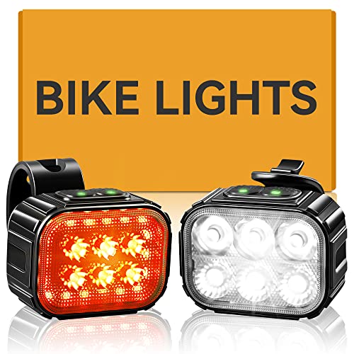 Dothnix Bike Lights For Night Riding Rechargeable, Super Bright Bicycle Headlight Taillight Set Ebike Accessories Reflectors Led Lights Flashlight Front Andback ，Adult Kids' Stroller Lights #TOP27