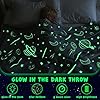 Inhand Glow in the Dark Stars Blanket for Girls Boys Cute Kids Throw Blanket Funny Space Blanket Room Decor Toys Birthday Gifts for 2 3 4 5 6 7 8 9 10 11 12 13 Years Old Girls or Boys (50''x60'' Grey) #3
