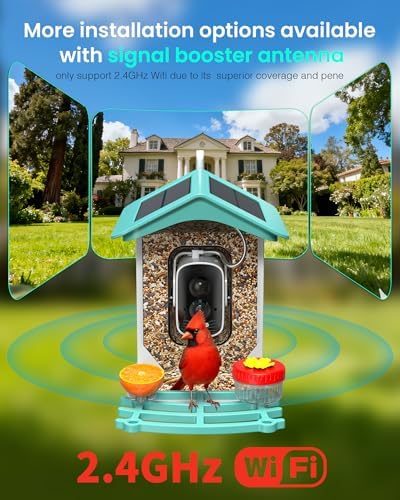 isYoung Smart Bird Feeder Camera (Dual Panel), Solar Powered, Identify 16,000+ Birds with AI, Auto Capture & Notify, 2.5K HD Footage, Outdoor Bird Watching, Ideal Gift for Birds Lovers. — view 8