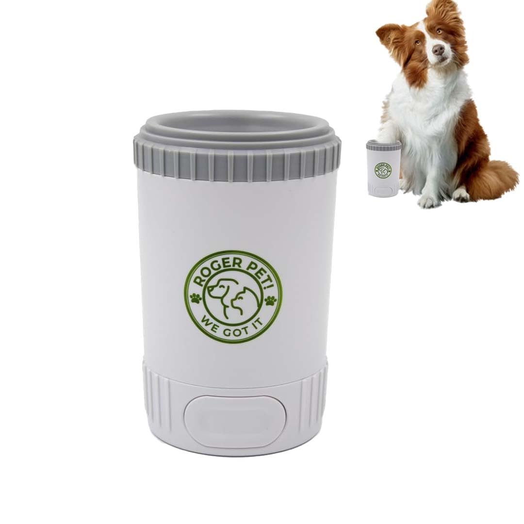 ROGER PET! Paw Cleaner, Pet Paw Cleaner, Ideal Paw Cleaner for Dogs - Suitable for Small and Medium Dogs & Cats. Perfect Solution for Muddy Buddy Dog Cleanliness. Salt and snow remover