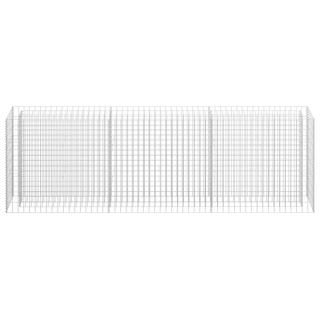 vidaXL Gabbione per Fioriera Gabbia Rete per Aiuola Accessori Arredo da Giardino Giardinaggio Orto Rialzato in Acciaio Zincato 270x30x90cm