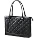 Laptop Bag, KEEPWE Womens Laptop Bag, 15-15.6 in Water Resistant Lightweight Nylon Laptop Tote Bag for Business, Work, Travel (Black)