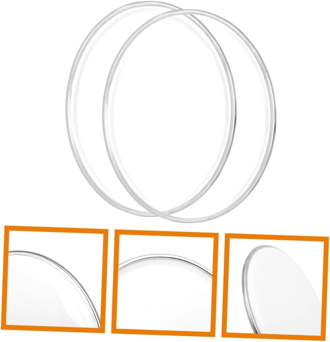 Levemolo 4pcs Jazz Drum Replacement Skin Durable Double-layer Drum Head with Finish for Percussion Instruments Easy Installation for Drummers