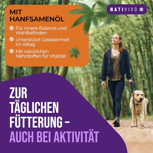 NatiVivo Premium Omega 3-6-9 Hunde Barföl 500ml Omega 3 Boost Fischöl mit Hanfsamenöl 100% natürlich Hochwertige Ergänzung für Barf & Trockenfutter Made in Germany