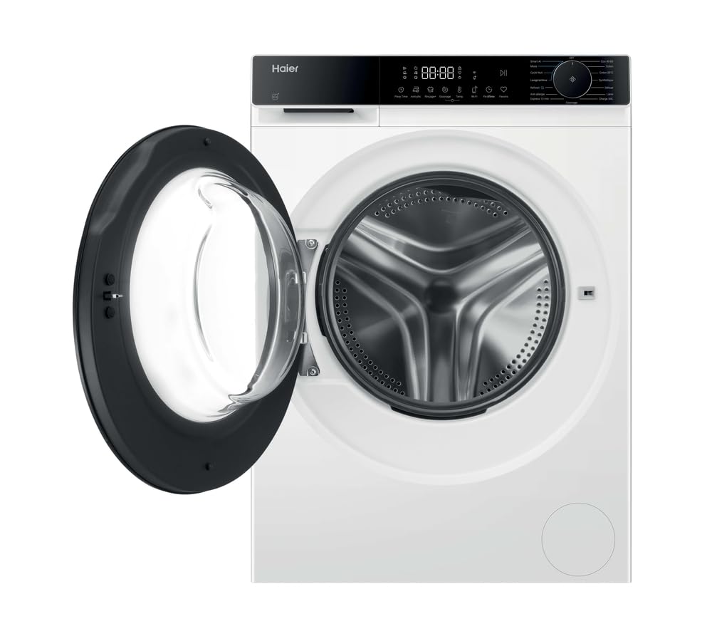 HAIER - Lave-Linge Hublot - Machine à Laver 13kg/1400 trs/min - Classe Énergétique A - 15 Programmes - Fonction Vapeur & Refresh, Silencieux - Blanc - 85 x 60 x 62,1 cm - Modèle HW130-BP14357UFR