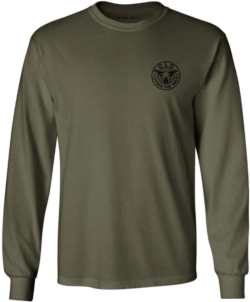 Koloa Surf Mens Wavy Palm Logo Long Sleeve T-Shirts in Reg, Big and Tall