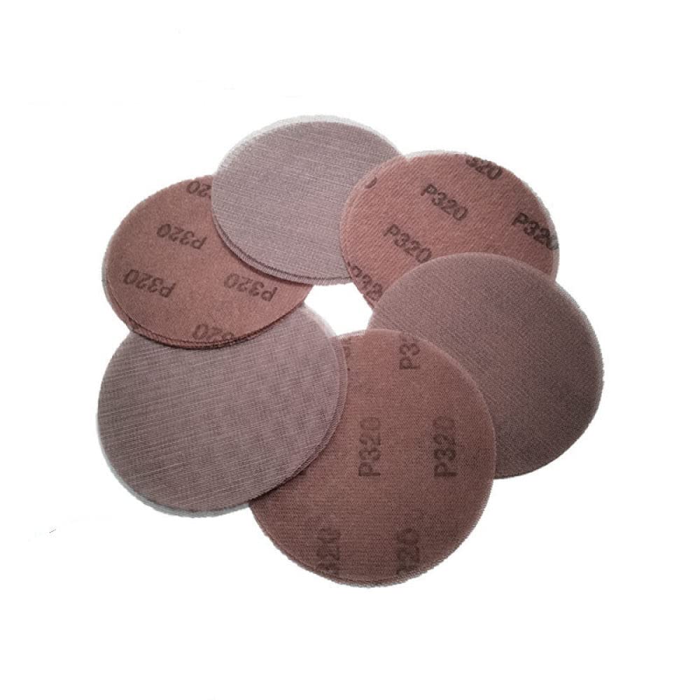 Adatto per fogli di carta vetrata autoadesiva con disco a rete a secco pneumatico da 5 pollici 125 mm, grana 600 50 pezzi, 6 pollici 150 mm