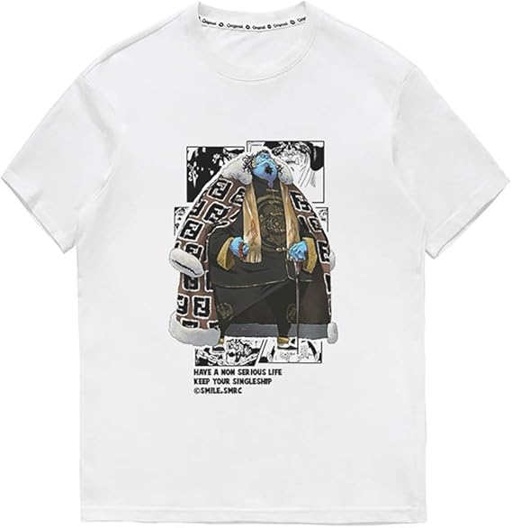 Amazon One Piece ワンピース ジンベエ アニメ 漫画 Tシャツ メンズ レディース Tシャツ 夏服 スポーツ プリント 半袖 個性的 無地 ゆったり 通気性 ファッション 大きいサイズ L Tシャツ カットソー 通販