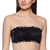 Women Tube Bra Padded Tube Bra - Free Size - 3 Hook Back (Black)
