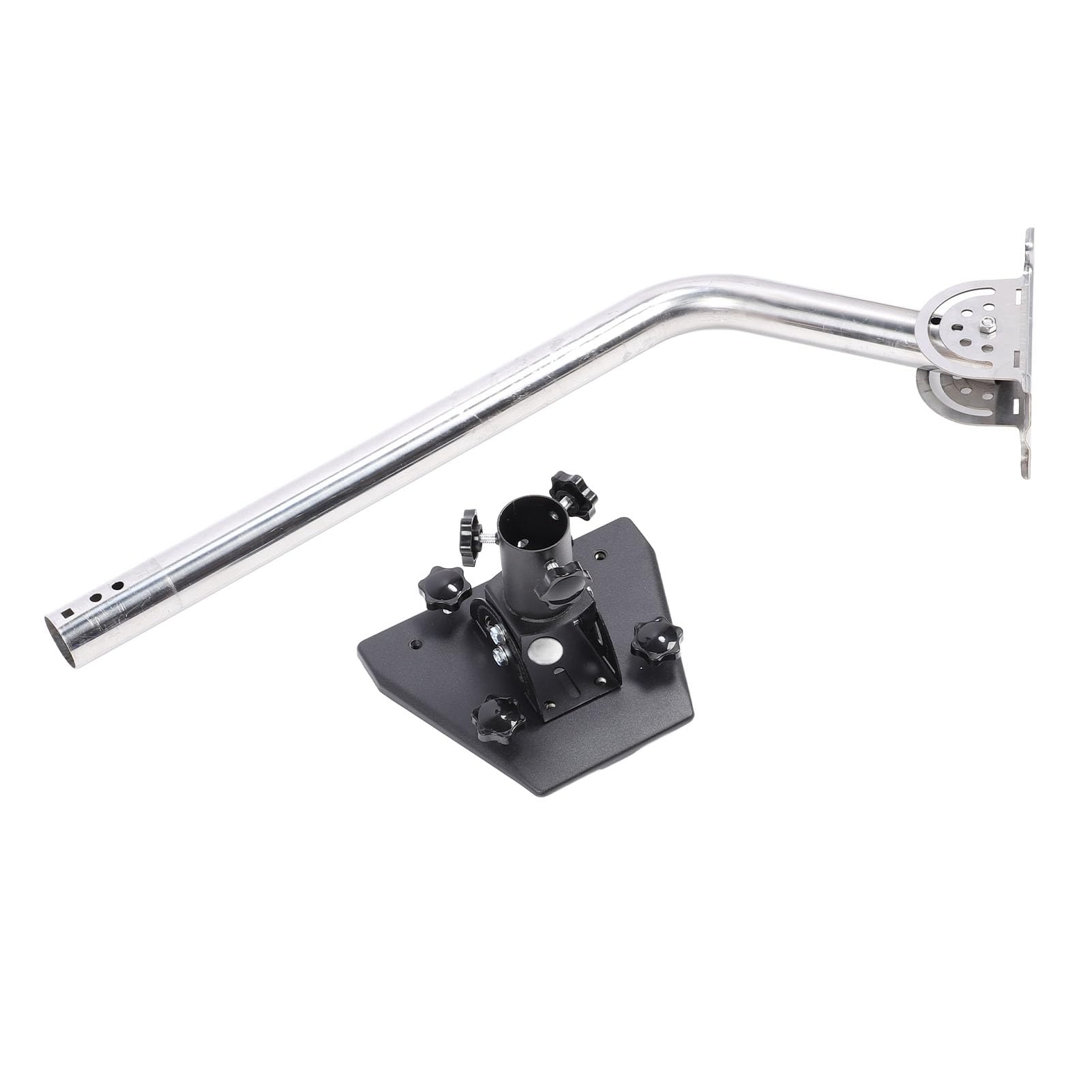 Soporte para Satélite, ángulo Ajustable de 160°, Adaptador Superior Giratorio de 360°, Kit de Montaje , Soporte para Antena con Estructura de Acero de Aleación de Brazo Largo de 43 Cm para