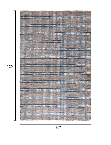 Tapete SAFAVIEH 244x305 cm Fibra Natural Azul y Beige miniatura 2