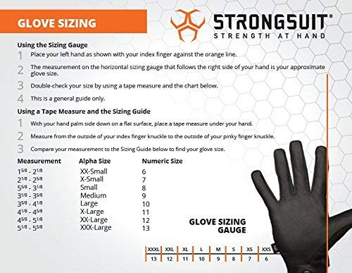 Strongsuit Second Skin Tactical Work Glove (Black, Medium) #TOP5