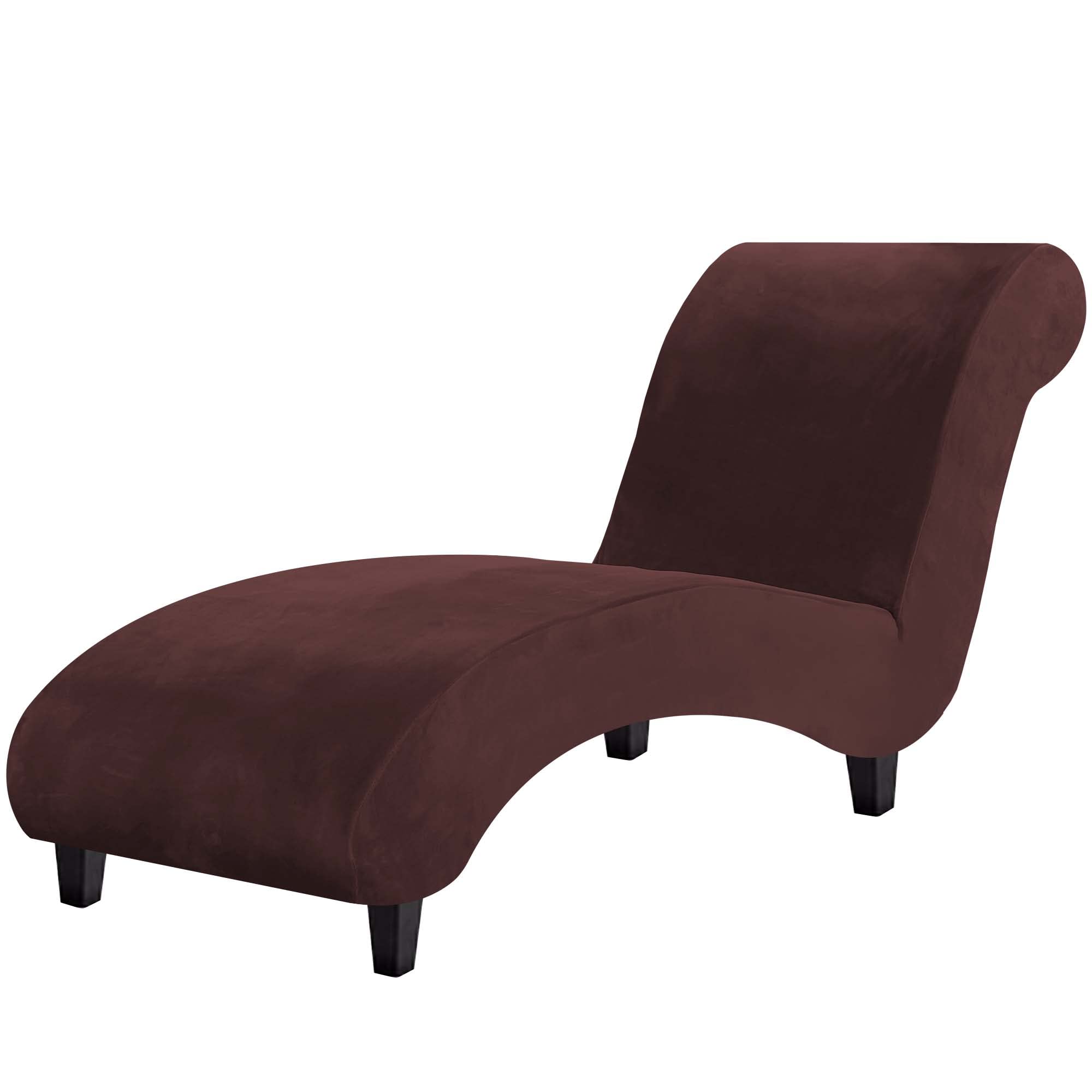 Chaise Lounge Cover Indoor Velvet Chaise Slipcover High  Stretch Lounge Chair Cover Luxury Armless Chaise Cover for Living Room,  Machine