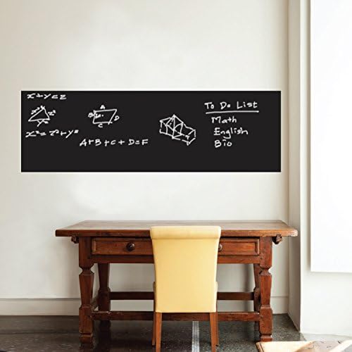 WALPLUS 78.7" x 17.7" Chalkboard Wall Sticker Wall Decal Blackboard Wallpaper Large Chalkboard Contact Paper Roll Self Adhesive Erasable Stickers