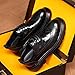 Men's Genuine Leather Dress Shoes Height Increasing Thick Sole Comfortable Oxfords Business Casual Fashion Boots for Men Wedding(7) Black