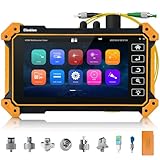 Henkion OTDR Fiber Optic Tester 1610nm 26dB 1310/1490/1550/1577nm Live Fibers Tester, OPM,LS,OLS, Event Map,Cable Tester,8 Style of Fiber Adapters File Setting/Report (RSO-50)