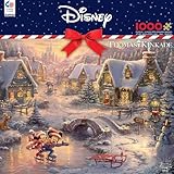 Ceaco Thomas Kinkade - Mickey and Minnie Sweetheart Holiday Puzzle - 1000 Pieces