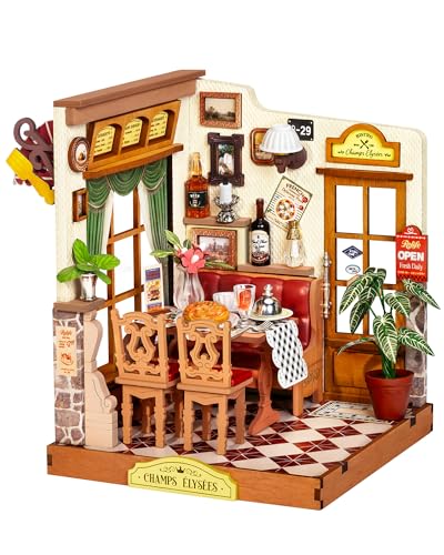 Rolife Maison Miniature Champs-Élysées Bistro, 160 pièces Maquette Maison 3D Puzzle Maison de...