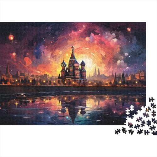 Puzzle de 1000 piezas de castillo fantástico para relajarse en familia durante la noche