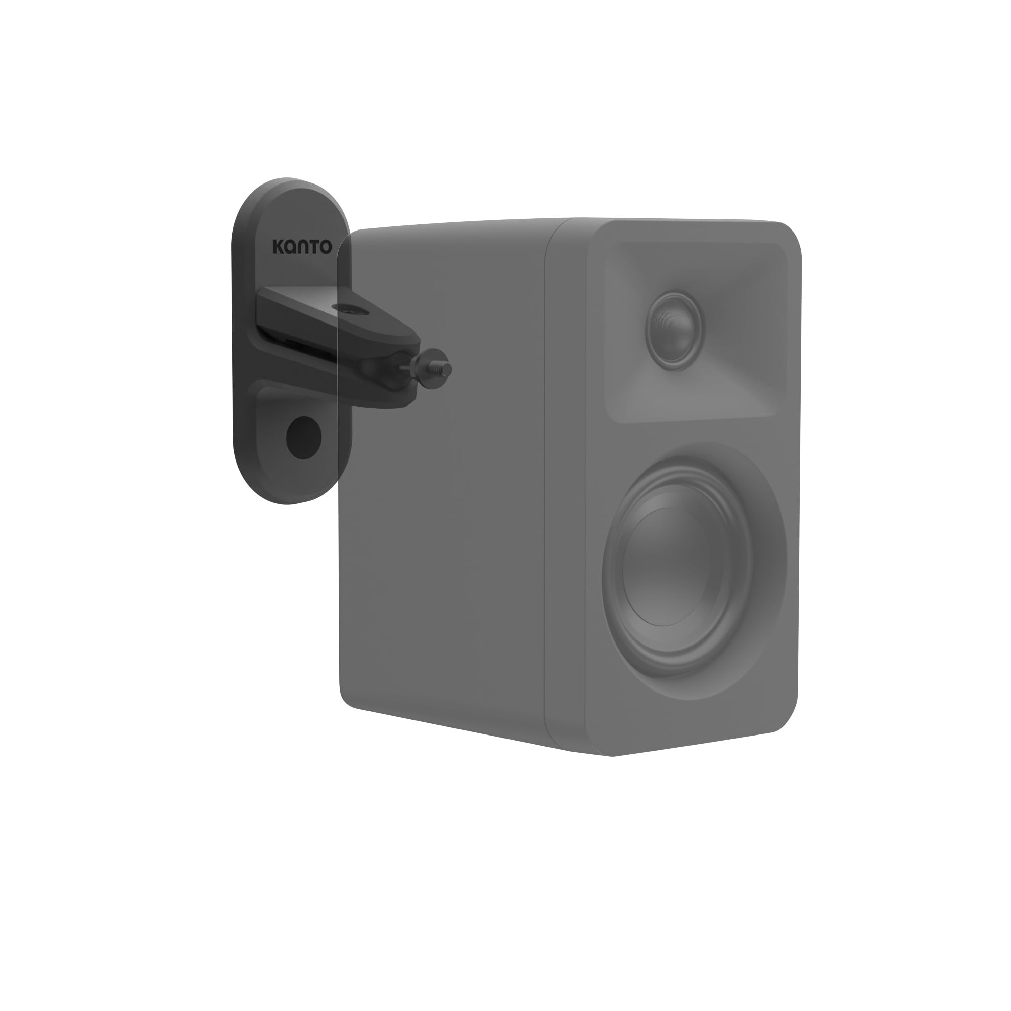Kanto SPW3 Universal Satellite Speaker Wall Mount Bracket | ¼-20 Thread Attachment | Tilt, Swivel & Rotation | Holds 5.4 kg | Wire & Cable Management | No Visible Hardware | Pair | Black