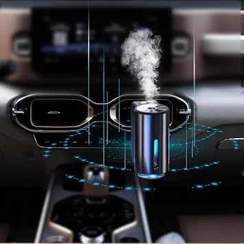 Portable Smart Car Air Freshener with Three Adjustable Settings for Cars | Rechargeable Freshener Diffuser for Automobile, Office, and Bedroom Spaces, Suitable for Daily Indoor and Vehicle Use