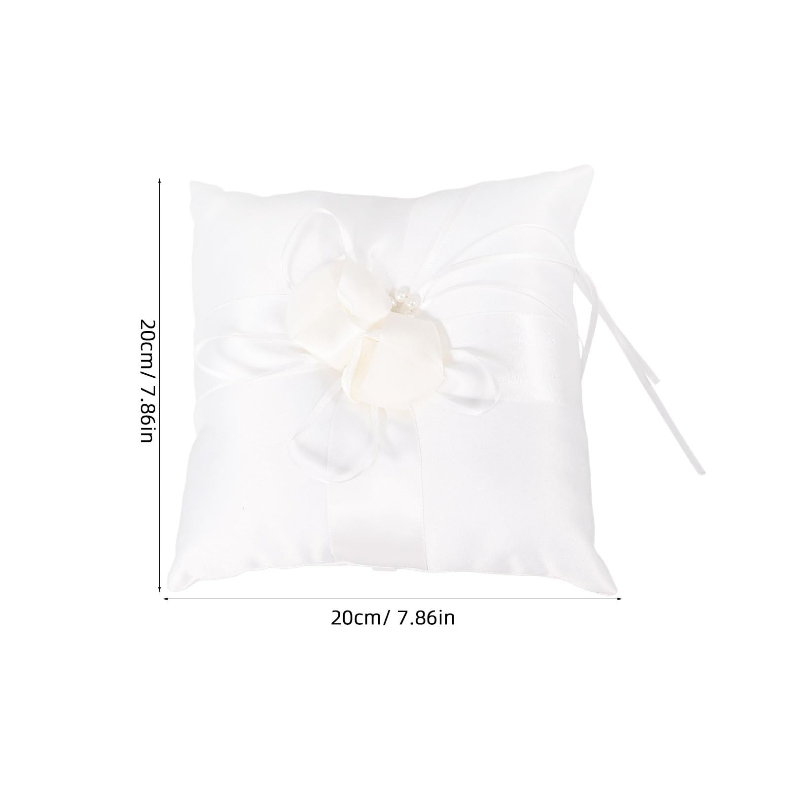 Winomo Cuscinetto avorio per fedi nuziali, per matrimonio, bocciolo 20 x 20 cm