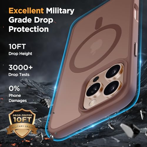 Image of Miracase Magnetic for iPhone 16 Pro Max Case, [Compatible with MagSafe] [Military-Grade Protection], Anti-Fingerprint, Slim Case for 16 Pro Max 6.9 inch- Champagne