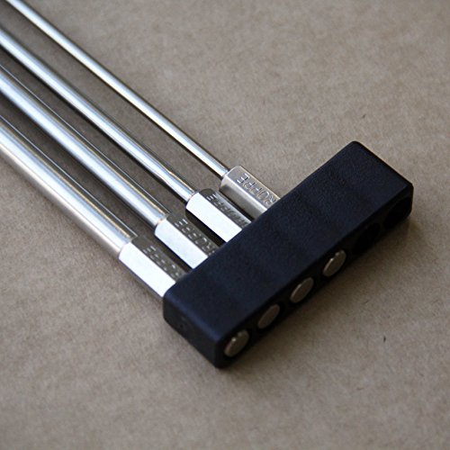Broppe 4pcs Flat Head Slotted Tip Screwdriver Bit Set 150mm/6 inch Long Magnetic 3mm 4mm 5mm 6mm 1/4 Inch Hex Shank