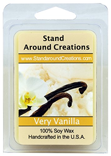 Very Vanilla Wax Melt Tart: 100% All Natural Soy Wax - Intense Vanilla Aroma, Subtle Touch of Cream, and Exceptional Performance. - 3oz - Naturally Strong Scented