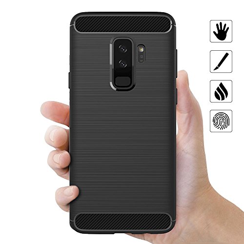 AICEK Cover Samsung Galaxy S9 Plus, Nero Custodia