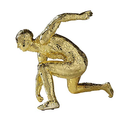 Statue dorée KELIEQA d'exception pour un salon chic et raffiné
