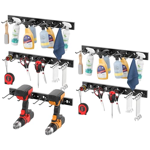 CCCEI 5 Modular Pegboard Strip Storage, Metal Peg Slat Wall