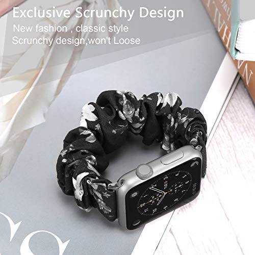 Image of Greatfine Scrunchie Band Compatible with Apple Watch Bands 38mm 40mm 41mm 42mm 44mm 45mm 46mm 49mm Women, Elastic Scrunchie Watch Strap for iWatch Watch Series 11 10 9 8 7 6 5 4 3 2 1 SE 3 2 Ultra 3 2