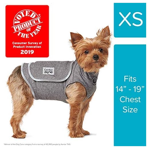 Comfort Zone Chaleco calmante para Perros truenos y ansiedad | Muy pequeño