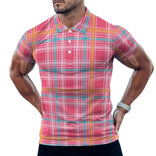 Polo de golf évacuation humidité coupe sèche pour homme rose rétro