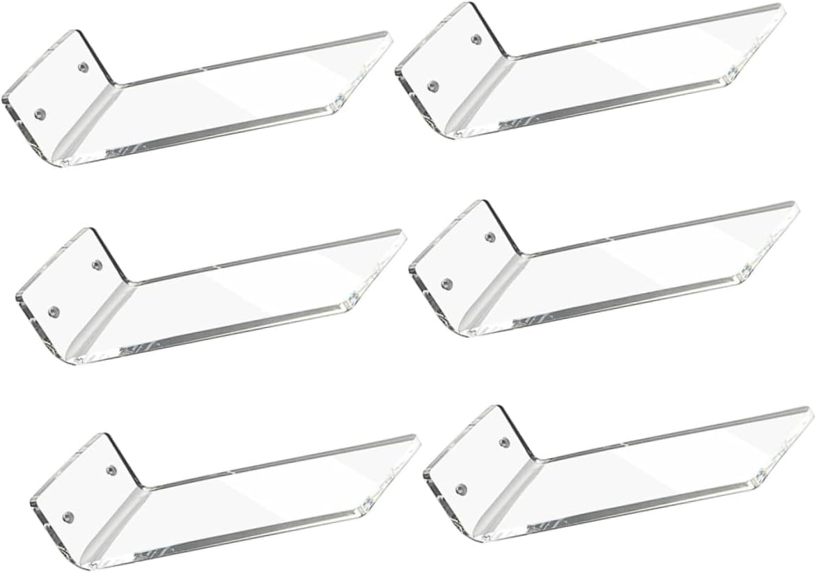 18pcs Floating Shoe Display Shelves Transparent Wall-Mounted Racks for Sneakers Display and Storage for Living Room Bedroom Game Room