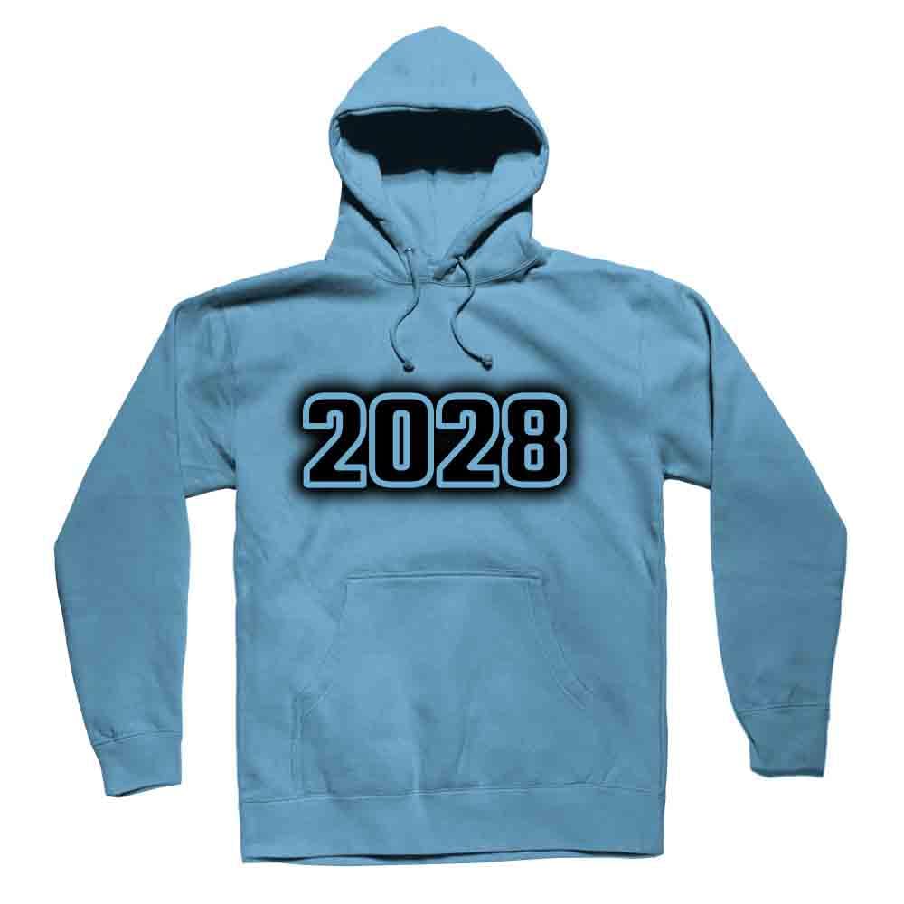Sweat à capuche 2028 bleu ciel idéal pour vos weekends cocooning