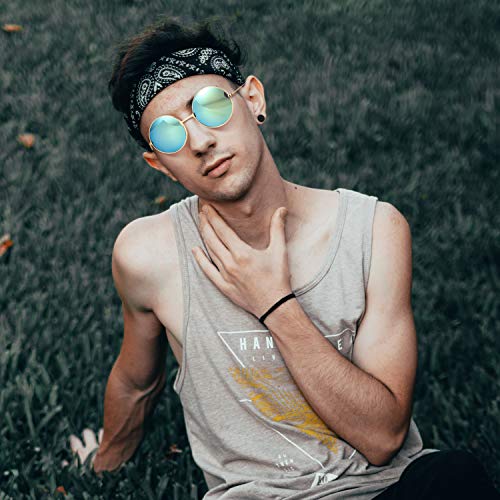 16 Pairs 60s 70s Hippie Circle Glasses Colorful Glasses for Women Men Costume Party Favor(Rainbow Color Set)4