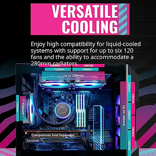 Cooler-Master-TD300-Mesh-Micro-ATX-Tower-with-Polygonal-Mesh-Front-ana-Removable-Top-Panel-ARGBPWM-Hub-Tempered-Glass-Dual-Sickleflow-PWM-ARGB-Lighting-Fans