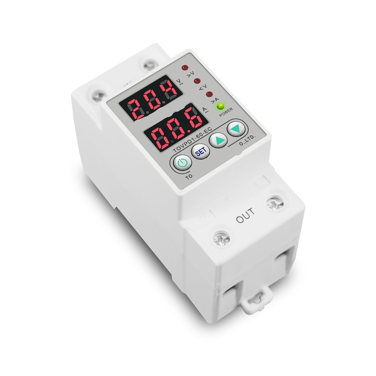 Relais Protecteur TOVPD1-63-EC Rail DIN 230V 40A réglable anti-panne