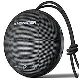 Monster Bluetooth Speaker, IPX8 Shower Speaker Waterproof, Bluetooth 5.4 with Loud HD Sound and Robust Bass, Extra Long Playtime Punchy, for Home, Beaches Portable Wireless Outdoor Speakers