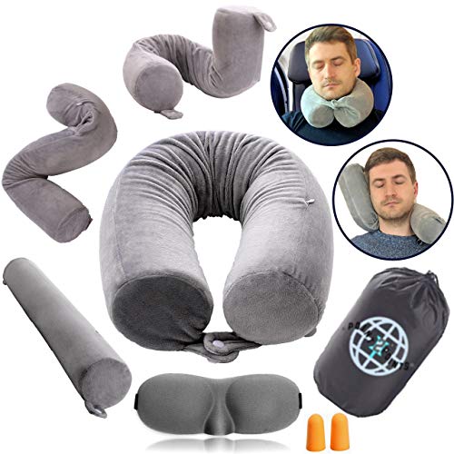Travel Pillow - Twist, Memory Foam Travel Pillow - Head, Chin, Neck Support