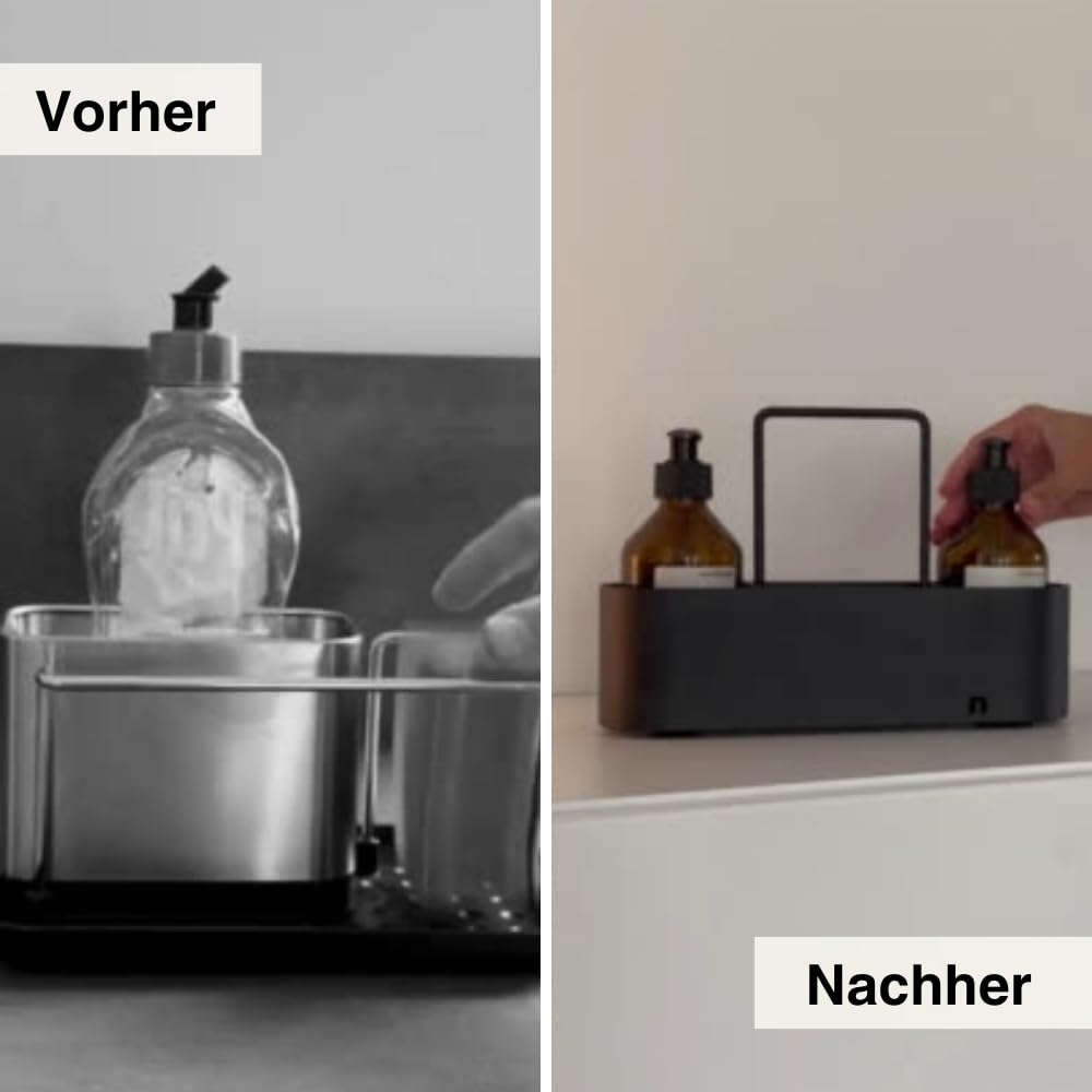 nordesign Spülbecken Organizer weiß, Küchenorganizer Metall